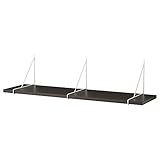 Ikea PERSHULT/BERGSHULT Wandregal 120x30 cm braun-schwarz/weiß