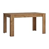 Lomadox Esstisch Ausziehtisch 140-180cm in Eiche Nb., B/H/T ca. 140/76,6/85 cm