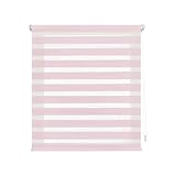 Blindecor - Indus doppelrollo klemmfix ohne bohren - duo rollo klemmfix Rosa - 47 x 180 cm (Breite x Länge) Stoffgröße 44 x 175 cm