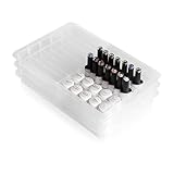 Sortierbox groß als Ordnungsystem und Aufbewahrungsbox stapelbar für Nageldesign Gel Tiegel, Farbgel, Gellack, Nailart in transparent aus Plastik Lyninails