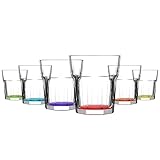 clearfee Design Wassergläser farbig aus hochwertigem Glas Wasserglas Getränkegläser 305 ml Durchmesser 85 mm spülmaschinengeeignete Saft-Gläser