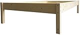 LIEGEWERK Erhöhtes Bett Massivholzbett 200x200 Holzbett Seniorenbett Holz Doppelbett (Betthöhe 55cm, 200cm x 200 cm)