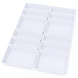 Yosemy Schubladen Organizer, 12 Stück Schubladen Ordnungssystem für Schreibtisch schubladen, Aufbewahrungs-Box, make up organizer, schubladen ordnungssystem küche, Stauraum, Kunststoff