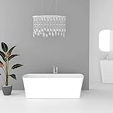 Freistehende Design Badewanne Mineralgusswanne Kunststeinwanne Standbadewanne KZOAO-1782 ohne sichtbare Schläuche inklusive Pop Up Verschluss und Höhenverstellbare Schraubfüße, Oberfläche:Matt
