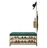 Schuhregal Schuhschrank Schuhablage Schuhregal Aus Metall, Schuhbank, Aufbewahrungsbank Mit Gepolstertem Kissen, Schuhregal Mit Garderobe Für Den Eingangsbereich Schuhständer Schuhablagen ( Color : C