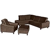 Max Winzer Ecksofa Links mit Sofa 2,5-Sitzer rechts Aaron Samtvelours braun