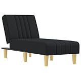 vidaXL Chaiselongue Stoff schwarz