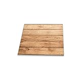 Herdabdeckplatte Abdeckung Ceranfeld Abdeckplatte Schneidebrett 1-Teilig 60x52 Holz Bretter Braun Spritzschutz Glasplatte Ceranfeldabdeckung Schutz Herdschutz Sicherheitsglas Glasschneidebrett