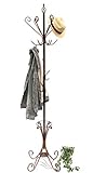 DanDiBo Kleiderständer Metall 210 cm Art.156 Garderobe Garderobenständer Antik Schirmständer Eisen Kleiderständer (Kupfer Antik)