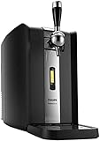 PHILIPS PerfectDraft - Bierzapfmaschine, 6-Liter-Fässer, 30 Tage Bier, 3 °C LCD-Display, 70 W Leistung (HD3720/25), 49.4 x 26.1 x 44.4 cm