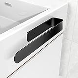 tonhui Handtuchhalter Schwarz ohne Bohren oder Bohrinstallation 22cm, Geklebte Handtuchhalter für Bad und Küche, Mit Antioxidantien behandelter verzinkter Stahl