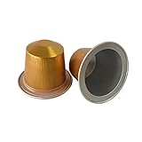 Katqina 100 Stück leere Kaffeetassen Aluminiumfolie Kaffee mit selbstklebender Versiegelung Aufkleber Einweg-Kaffeepads Aluminiumfolie Kaffee Wiederverwendbare Kaffeepads Einzelportion