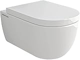 Alpenberger Spülrandloses Tiefspüler Hänge WC mit Nano Beschichtung | WC Deckel Soft Close & Abnehmbar | Wand WC Hygienisch | Modernes WC Design | Toilette mit Easy-Clean Deckel | Made in Europa