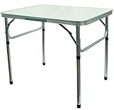 Klapptisch Campingtisch - Verstellbare Höhe und Tragegriff - Superleicht aus Aluminium - 75x55x26/60cm – Faltbarer Garten- und Balkontisch