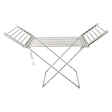 Silvergear® Elektrischer Wäscheständer mit 20 Beheizten Rohren | Beheizter Wäschetrockner | Erhitzender Wäscheständer Faltbar | Schnelleres Trocknen Wascheständer | Aluminium Wäschetrockner 220-240V