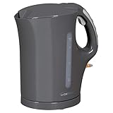 Bomann Wasserkocher, Kettle, Wasserkocher 1,7 L mit automatischer u. manuellen Abschaltung, herausnehmbarer Kalkfilter, max. 2200Watt, Wasserkocher grau, WK 5011 CB