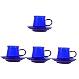 UPKOCH 4 Sets Kaffeetasse Keramikbecher Mit Deckel Glasbecher Mit Deckel Trinkgläser Mit Deckel Milchbecher Keramik Kaffeetasse Elegante Kaffeetasse Teetasse Und Untertasse Teetassen-Set