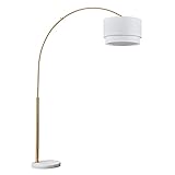 riess-ambiente.de Elegante Stehlampe LOUNGE DEAL 170cm weiß gold Marmor-Fuß Bogenleuchte