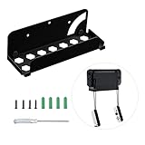 Mcbazel Wandhalterung für Switch OLED/NS Switch Halterung Wand Metallische Wandhalterung mit Joycon Haken Halterung/Schraubensatz/Schraubendreher In der Nähe oder hinter dem Fernseher - Schwarz