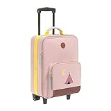 LÄSSIG Kinder Trolley Reisekoffer mit Packriemen und Rollen 18,3 Liter, 46 cm, 3 Jahre/Trolley Adventure Tipi