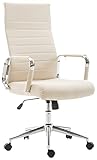 CLP Bürostuhl Kolumbus I Ergonomisch Und Belastbar Bis 135 kg, Farbe:Creme