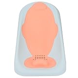 Baby-Badewannen-Sitzstütze, Zusammenklappbare Baby-Badewannen-Unterstützung, Rutschfest, Wiederverwendbar für Waschbecken (Matcha-Grün)