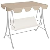 Ersatzdach für Hollywoodschaukel, BULANED Dach Für Hollywoodschaukel, Hollywoodschaukel Dachbezug, Bezug Für Hollywoodschaukel, Hollywoodschaukel Dach, Beige 150/130x70/105 cm