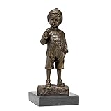 Moritz Bronzefigur Kleiner Raucher Höhe 20 cm 1,1 kg Skulptur Statue Antik