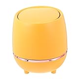 Operitacx Flip-Mülleimer Auto-Mülleimer Mit Deckel Bürozubehör Mini-Desktop-Müllcontainer Nachttisch-Mülleimer Küche Kompostbehälter Kleiner Papierkorb Kunststoff Gelb Studie