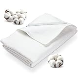 Molton Matratzenauflage ERIKA | 100% zertifizierte Bio-Baumwolle | Extra dünn & atmungsaktiv | Matratzenschoner für 80x200 Betten mit Oekotex Zertifizierung | Produziert in Spanien | 100% nachhaltig