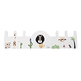 JP Journey Garderobe Kinder - Waldtiere, Afrika, Regenbogen, Feuerwehr - Kindergarderobe für Jacken und Rucksäcke (36 x 9 cm, Löwe)