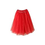 routinfly Tüllrock kurz – hochwertiger Faltenrock aus Gaze für Erwachsene Tutu-Ballett-Tanzrock Western Sommerkleid bunt