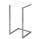 Invicta Interior Moderner Design Beistelltisch Simply CLEVER 60cm weiß Chrom Sofatisch Ablagetisch Wohnzimmertisch Tisch