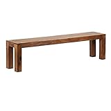 möbelando Esszimmer Sitzbank Mumbai Massiv-Holz Sheesham 180 x 45 x 35 cm Holz-Bank Natur-Produkt Küchenbank im Landhaus-Stil