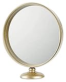 Kosmetikspiegel Frisierspiegel, Tischspiegel mit Ständer, runder HD-Schönheitsspiegel im schlichten europäischen Stil for Badezimmer oder Schlafzimmer, Tischplatte, kleiner Spiegel ( Color : B , Size