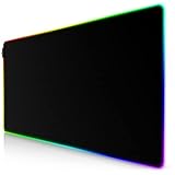 Titanwolf - XXXL RGB Gaming Mauspad – 1200 x 600 mm - Mousepad - LED Multi Color - 7 LED Farben Plus 4 Effektmodi - für Präzision und Geschwindigkeit - Gummierte Unterseite - abwaschbar