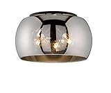 Fischer & Honsel Deckenleuchte, Glas, sandschwarz, 40 cm