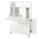 INNO4HOME4 Wandschreibtisch klappbar in Weiß - platzsparender und universell einsetzbarer Sekretär mit viel Stauraum - 90 x 141 x 24 cm (B/H/T)