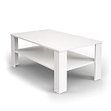 Vicco Couchtisch Weiß 100 x 60 cm Wohnzimmertisch Beistelltisch Sofatisch Kaffeetisch