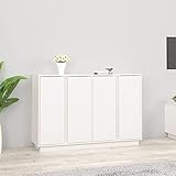 XIAOGUANG Sideboard, Kommode Schlafzimmer, Komodenschrank, Flur Möbel, Apothekerschrank, Wohnzimmerschrank, Beistellschrank, Flur Schrank, Weiß 120x35x80 cm Massivholz Kiefer