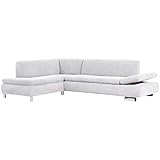 Max Winzer Ecksofa Links mit Sofa 2,5-Sitzer rechts Terrence Veloursstoff Creme