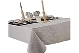 CALITEX Tischdecke Damassee Ombra grau Perle 150 x 350