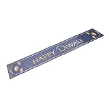 UPKOCH Tischläufer Blauer Wandteppich Blaues Dekor Dekor Happy Diwali-Banner Ringelblumen-Tischdecke Diwali-ESS-Wandteppich Tischdekoration Für Küche Tischdecke Für Festival