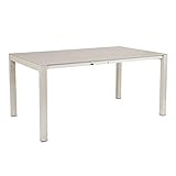 Acamp Gartentisch ausziehbar & wetterfest Auris Extension | Terrassentisch 180+68 x 98 cm mit einfachem Auszieh-Mechanismus | Stabiles Edelstahl-Gestell | Edle, flache 12mm Tischplatte aus HPL-Laminat