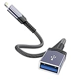 iPhone USB OTG Adapter [Apple MFi-Zertifiziert], Lightning auf USB 3.0 Kamera Adapter kompatibel für iPhone iPad OTG-Kabeladapter Unterstützt USB-Flash-Laufwerk, Kartenleser, Maus, Tastatur-Grau