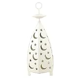 Bafnsiji Marokkanische Stil Metall Tischlampe, Kerze Laterne, Vintage Kerzenhalter, Vintage Metall Tischlampe, Laterne Lichter Lampe, dekorative Kerze Laterne,B