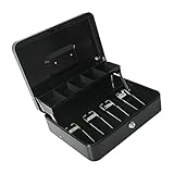 STOBOK 1Pc Kassenbox Kassenbox Shop Kassenbox Lagerplatz Schubladen Manuelle Kasse Kassiererschublade Münzenetui Bargeldaufbewahrungsbox Schwarz Banknoten Abs Geldkassette Geldkassette