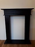 Dekokamin schwarz Black, Kaminumrandung, Kaminkonsole