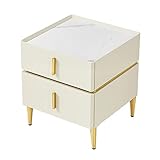 Home Nachttisch Nachttisch Spind Schublade Schließfach Schlafzimmermöbel Metall Schrankfüße (Farbe: Hellgrau Größe: 47 * 40 * 54 cm) (Weiß 47 * 40 * 54 cm)