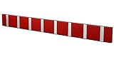 LoCa Garderobe Knax 8 imperial rot (Haken klappbar Alu) Garderoben-Leiste Kleiderhaken Flur modern Garderobenpaneel